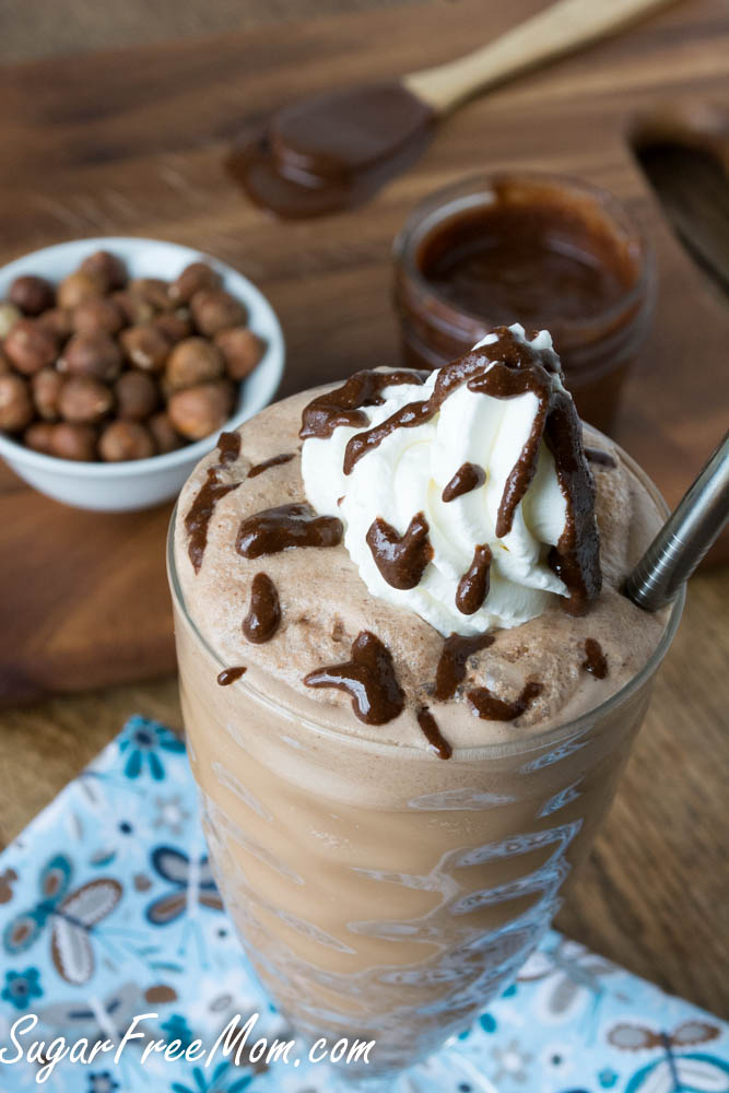 SugarFree Nutella Iced Coffee Frappe {Low Carb & Dairy Free}