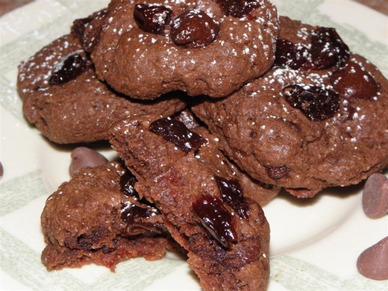 Double Chocolate Cherry Refined Sugar-Free Cookies
