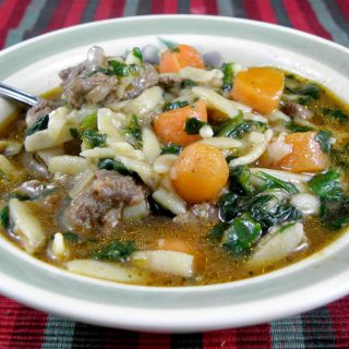 Beef Spinach Whole Wheat Orzo Soup Recipe