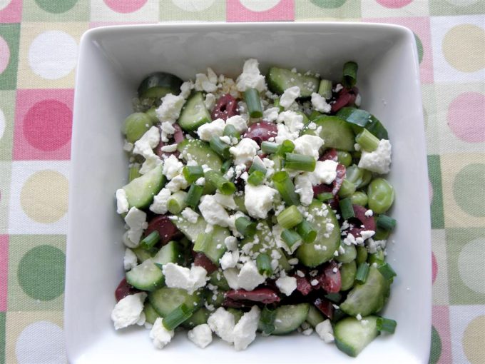 Quinoa Edamame Feta Salad