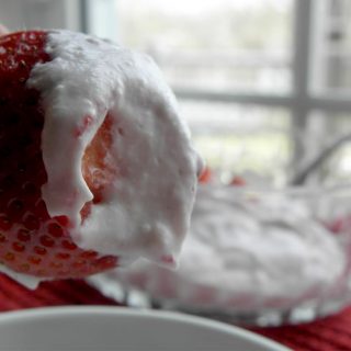 Stevia Sweetened Strawberry Dairy Free Whipped Cream