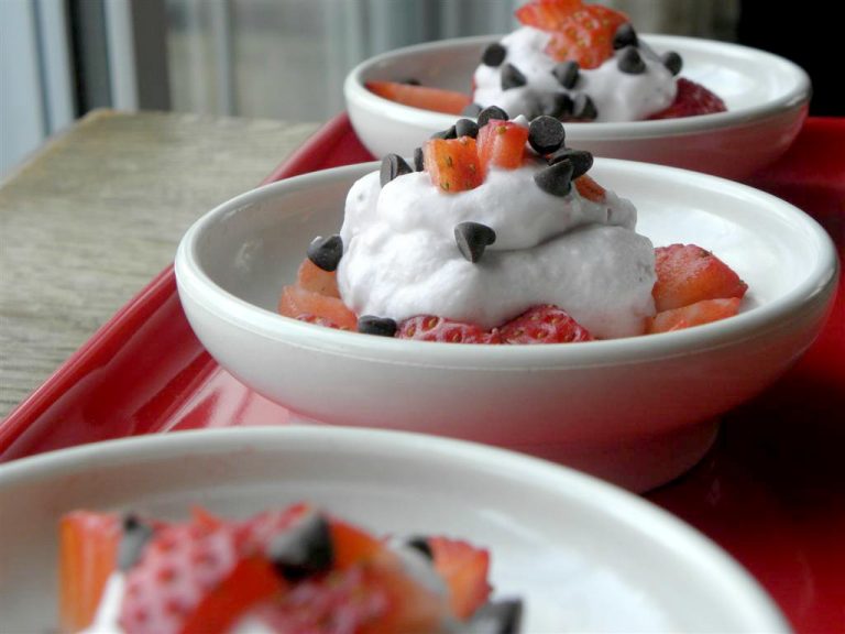 Stevia Sweetened Strawberry Dairy Free Whipped Cream