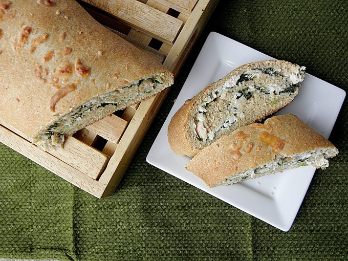 Chicken Spinach Alfredo Whole Wheat Calzone - Sugar-Free Mom