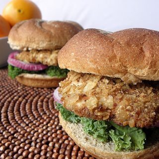 Oven Fried Tortilla Crispy Chicken 