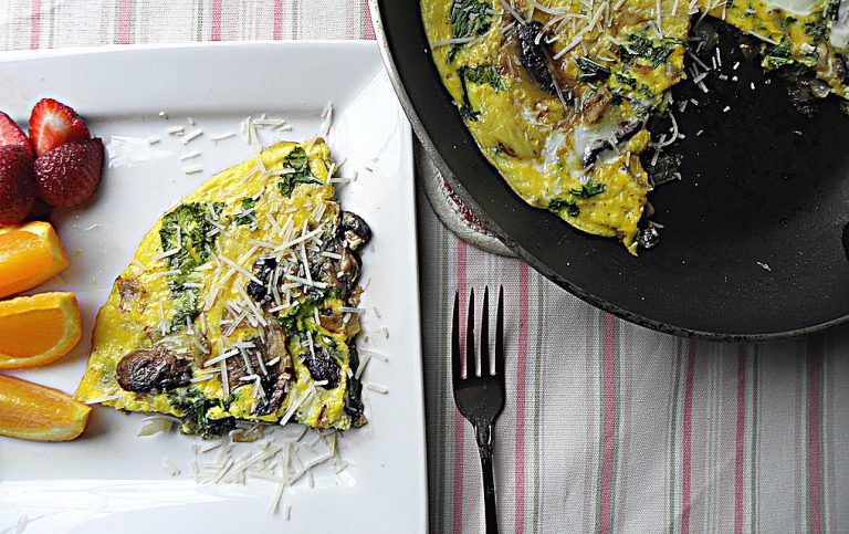 Healthy Kale Mushroom Frittata