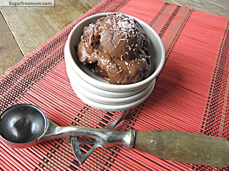 Chocolate Peanut Butter “Ice Cream” [Dairy Free, No Sugar Added]