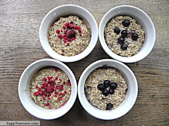 Mini Upside Down Fruity Steel Cut Oat "Cakes" {No Sugar Added}