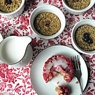 Mini Upside Down Fruity {QUICK} Steel Cut Oat "Cakes"