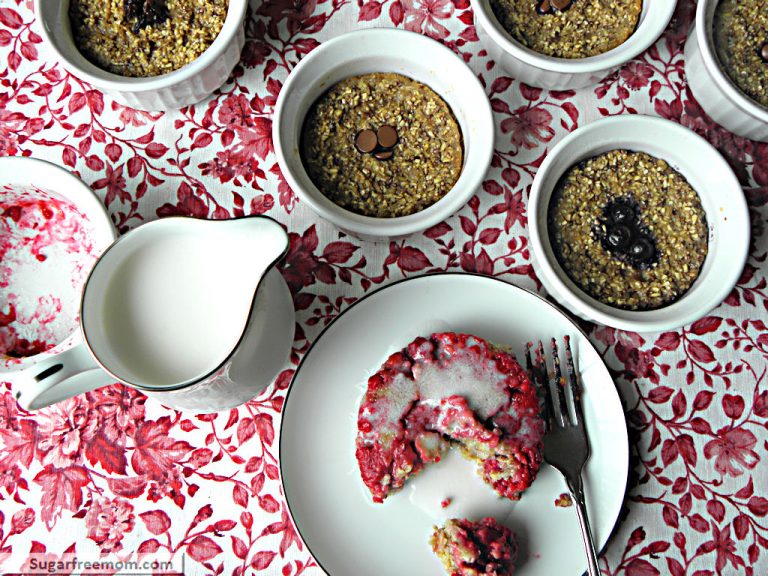 Mini Upside Down Fruity {QUICK} Steel Cut Oat “Cakes”