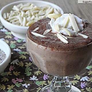 Chocolate Chia Almond Pudding {Dairy Free & Sugar Free}