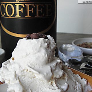Healthier Low Carb Coffee Ice Cream {Egg & Sugar Free}