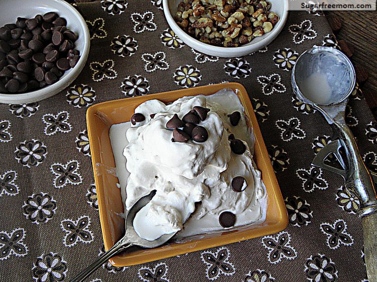 Healthier Low Carb Coffee Ice Cream {Egg & Sugar Free}