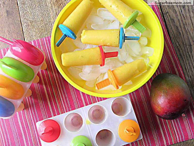Orange Mango Popsicles [Dairy Free,No Sugar Added]