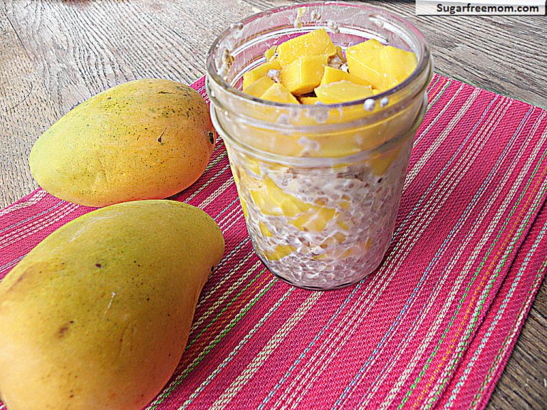 No Bake Overnight Chia Mango Oats {Naturally Sweetened}