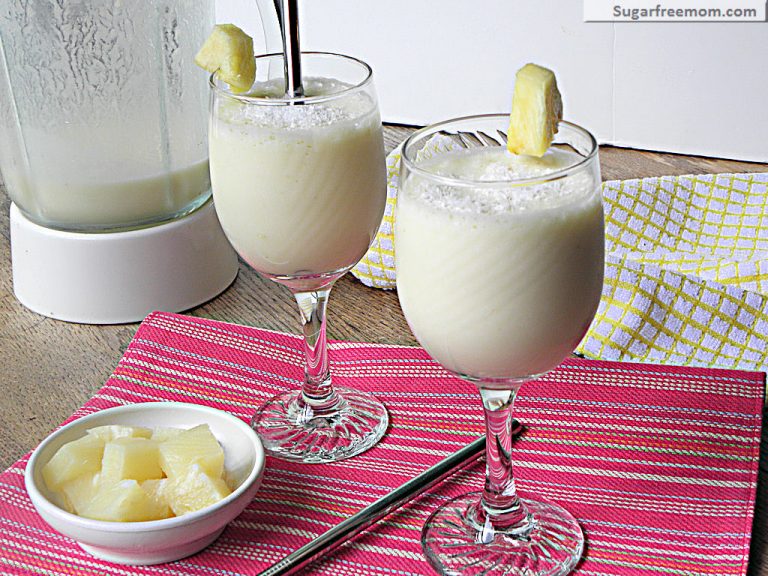 Low Carb Pina Colada Smoothie [No Sugar Added]