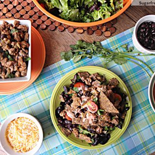 Healthier Taco Salad with Salsa Dressing 