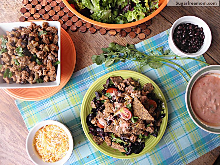Healthier Taco Salad with Salsa Dressing