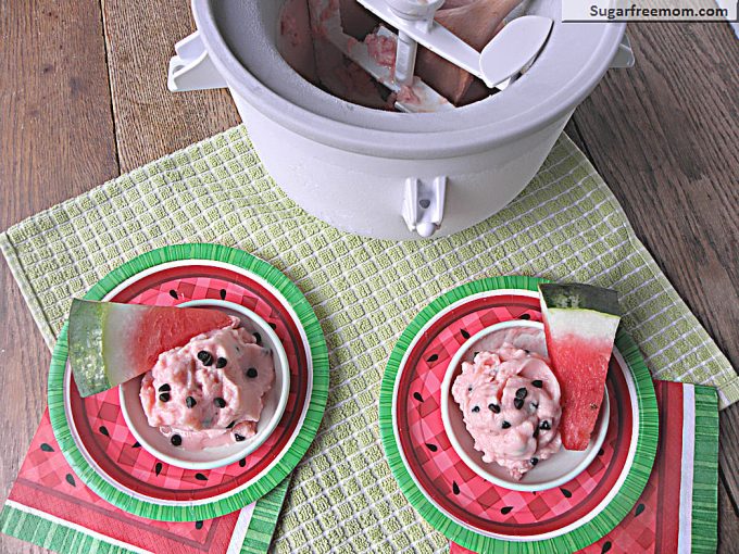Watermelon Frozen Yogurt Naturally Sweetened