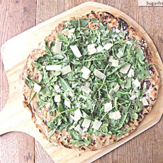 Grilled Arugula Parmesan Romano Pizza
