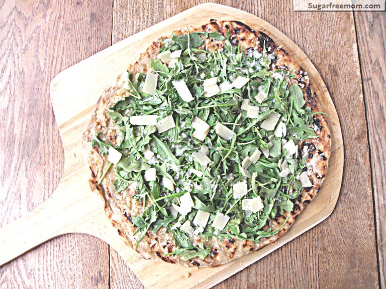 Grilled Arugula Parmesan Romano Pizza