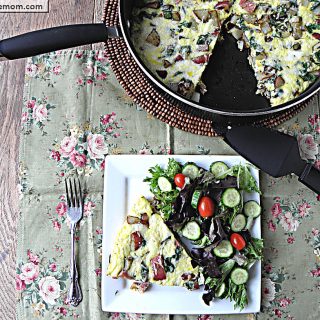 Healthier Potato Spinach Cheesy Frittata
