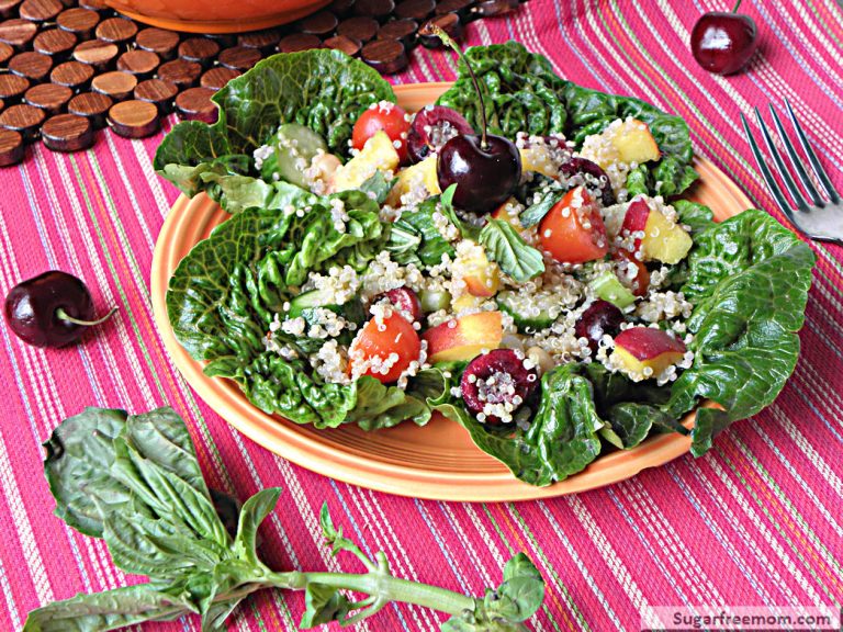 Cherry Peach Quinoa Salad