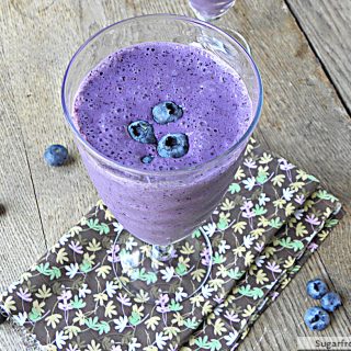 Low Fat Blueberry Protein Smoothie: No Sugar Added