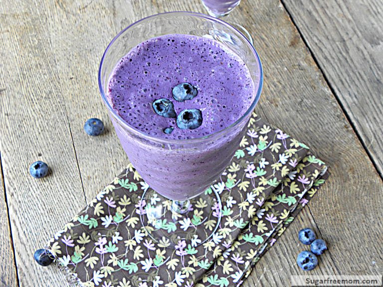 Low Fat Blueberry Protein Smoothie: No Sugar Added