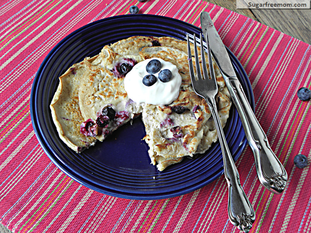 Healthy Blueberry Oat Pancakes No Sugar Added