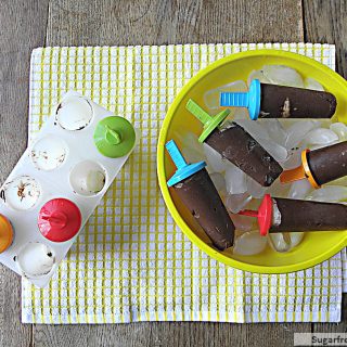 Frozen Dairy Free Chocolate Pudding Popsicles: No Sugar Added