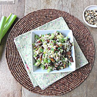 Toasted Walnut Apricot Brown Rice Salad