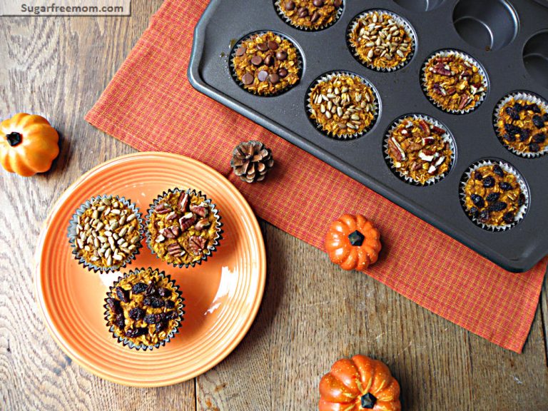 Personalized Pumpkin Baked Oatmeal Cups: Gluten Free & Diabetic Friendly