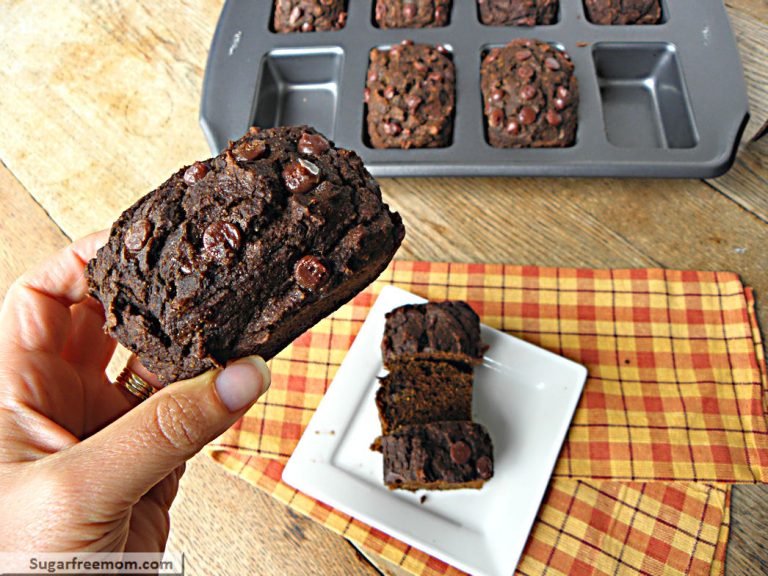 Mini Whole Wheat Chocolate Pumpkin Breads: No Sugar Added