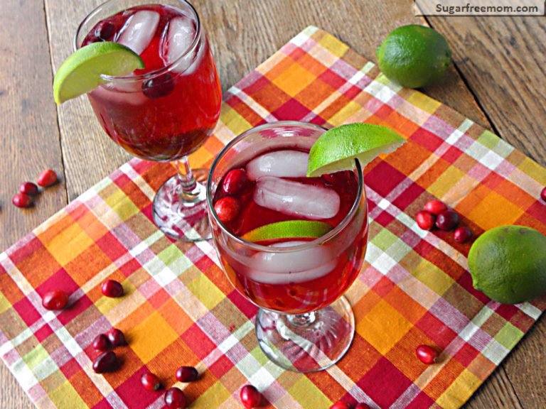 Cranberry Lime Spritzer: Non-Alcoholic, No Sugar Added