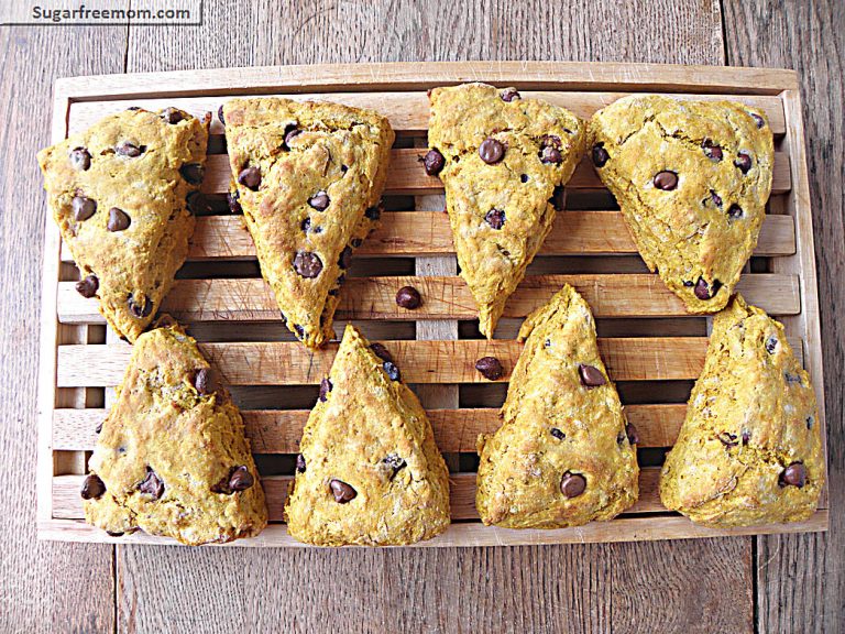Pumpkin Chocolate Chip Whole Wheat Scones No Sugar Added