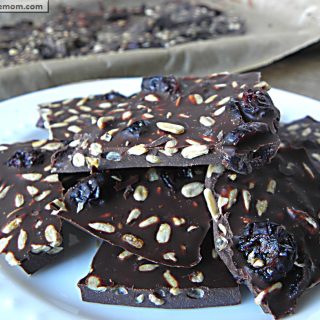 Low Sugar Chocolate Candy Bark: [Nut, Soy & Dairy Free]