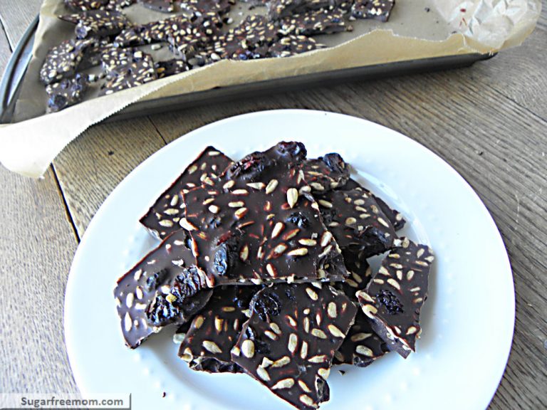 Low Sugar Chocolate Candy Bark: [Nut, Soy & Dairy Free]