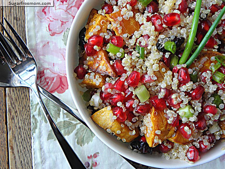 Pomegranate Sweet Potato Quinoa: [Gluten Free]