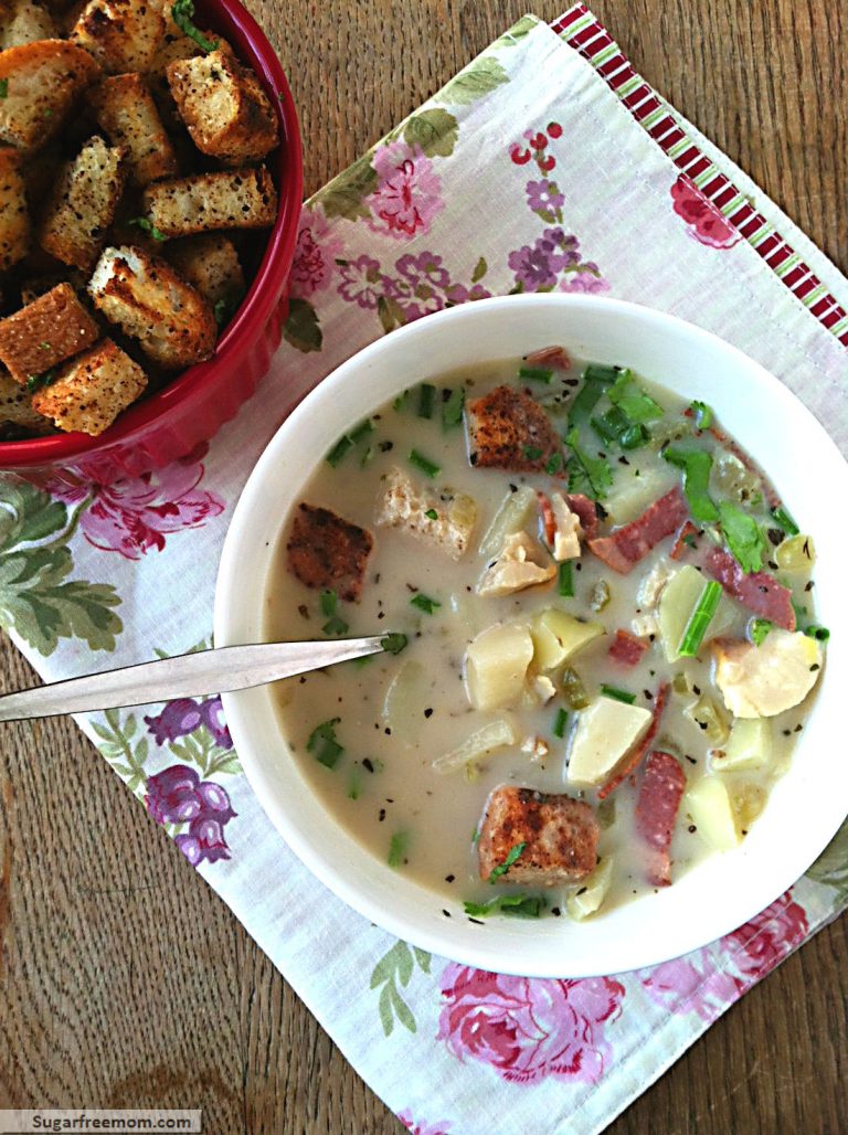 Light New England Clam Chowder {Dairy Free & Gluten Free}