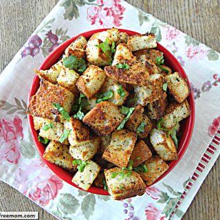 Gluten Free Garlic Parmesan Croutons