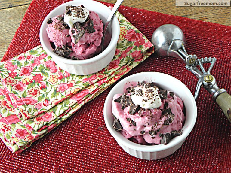 Light Berry Frozen Yogurt [No Sugar Added, Diabetic Friendly]