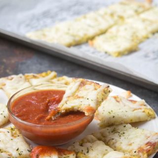 Grain Free Low Carb Cheesy Cauliflower Bread Sticks
