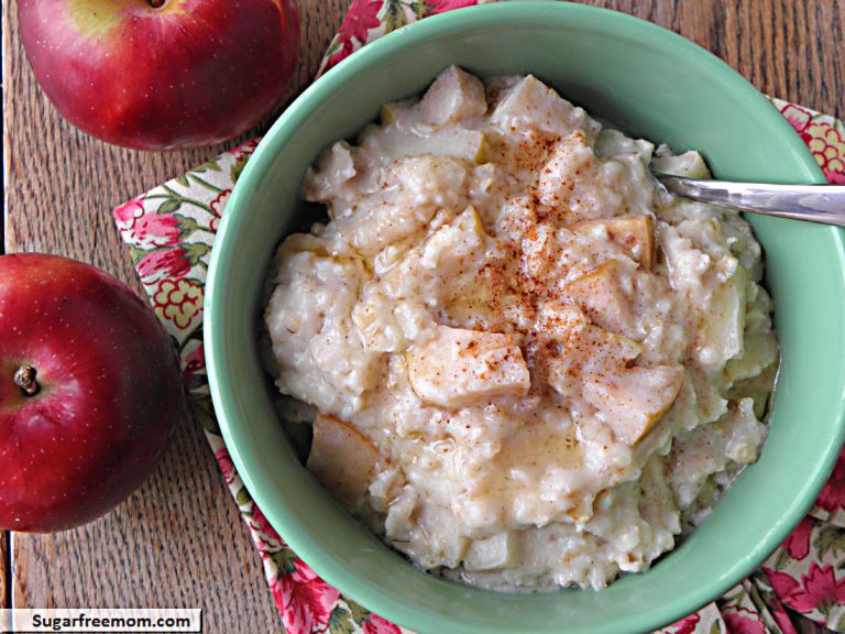 Crock Pot Apple Oatmeal: [No Sugar Added]