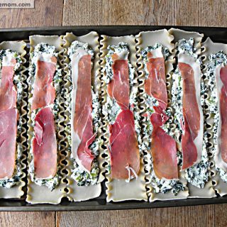 Kale Prosciutto Lasagna Roll-Ups