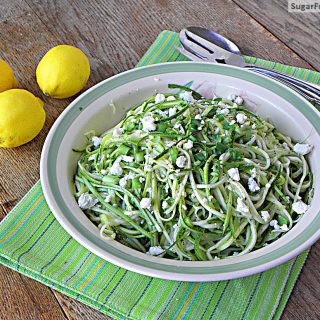 Raw Zucchini Squash Caprese Salad