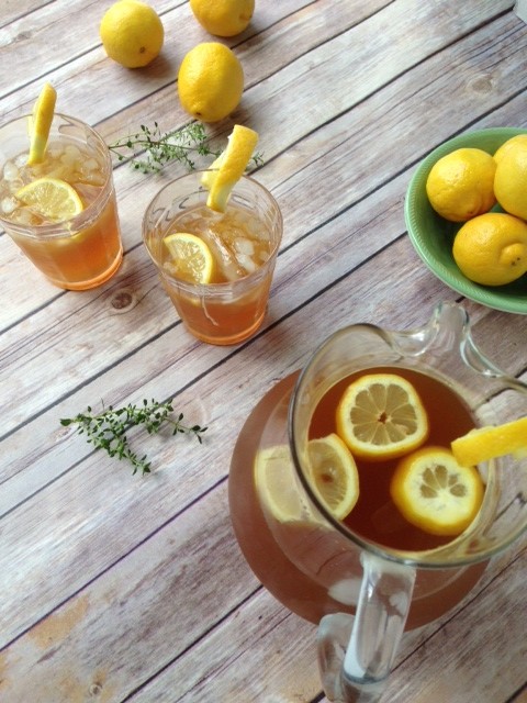 Sugar-Free Lemon Thyme Iced Tea