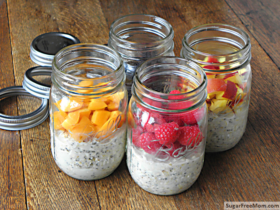 Overnight Oats Engraved Mason Jars