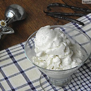 Sugar-Free Vanilla Bean Ice Cream {Low Carb, Low Cal & Egg Free}