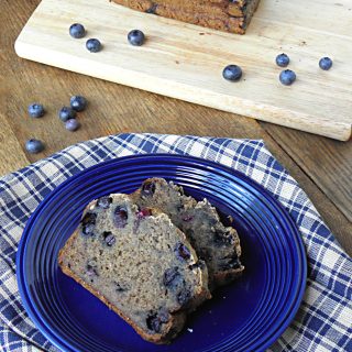 Gluten Free Blueberry Banana Bread {No Sugar Added}