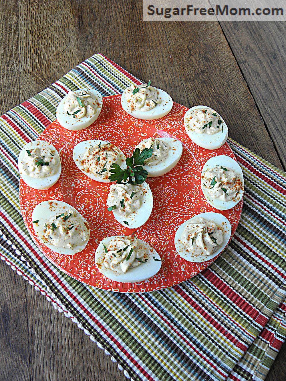 You'll never see egg salad get mobbed at a dinner party. Lightened Up Mayo Free Deviled Eggs